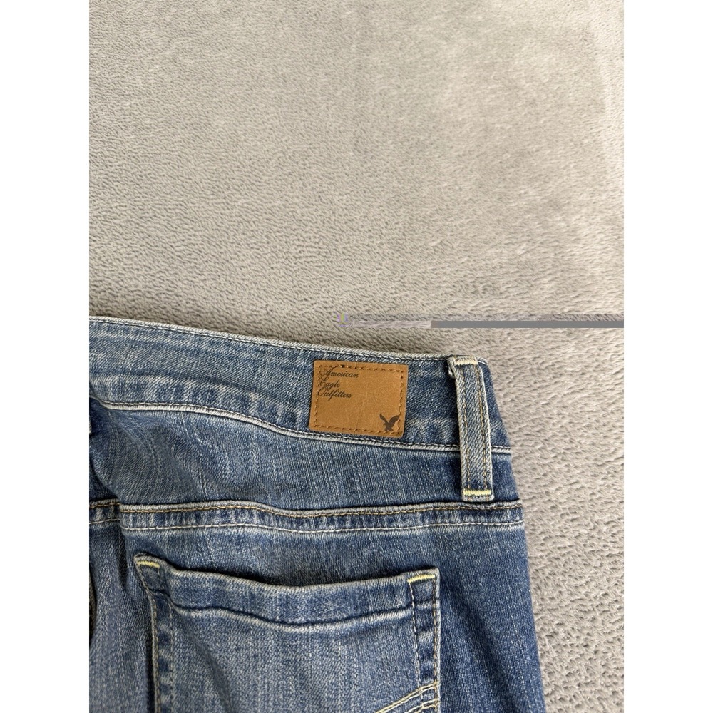 Vintage Y2K American Eagle Favorite Boyfriend Jeans Women's Size 8 Blue Baggy - Picture 5 of 13